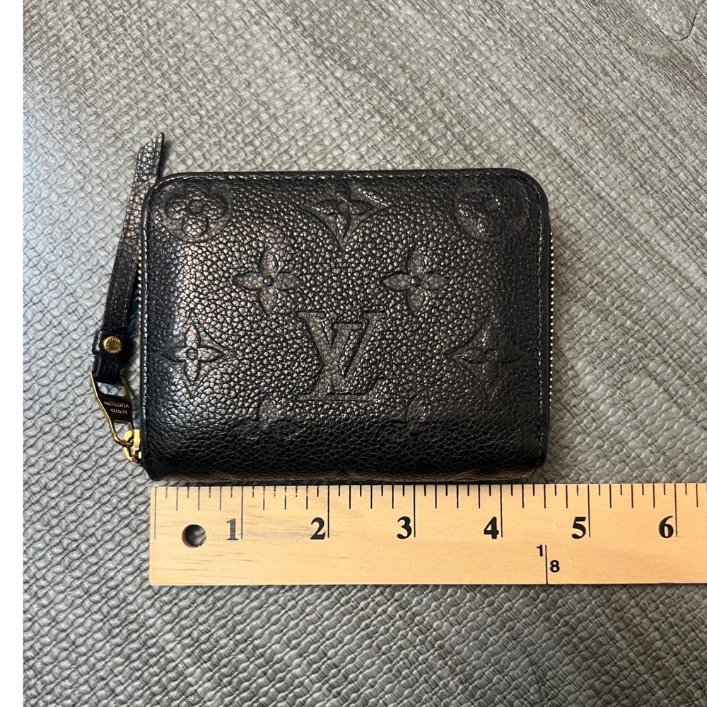 Louis Vuitton Zippy Coin Purse Monogram Empreinte Noir Black Leather Wallet - Picture 7 of 8